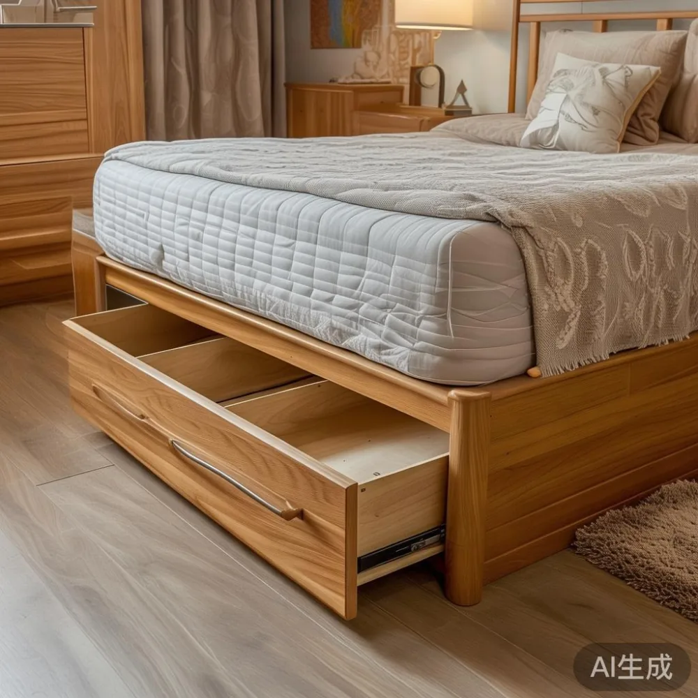 Cozy divan bed frame with storage from MIDHILL in an HDB living room