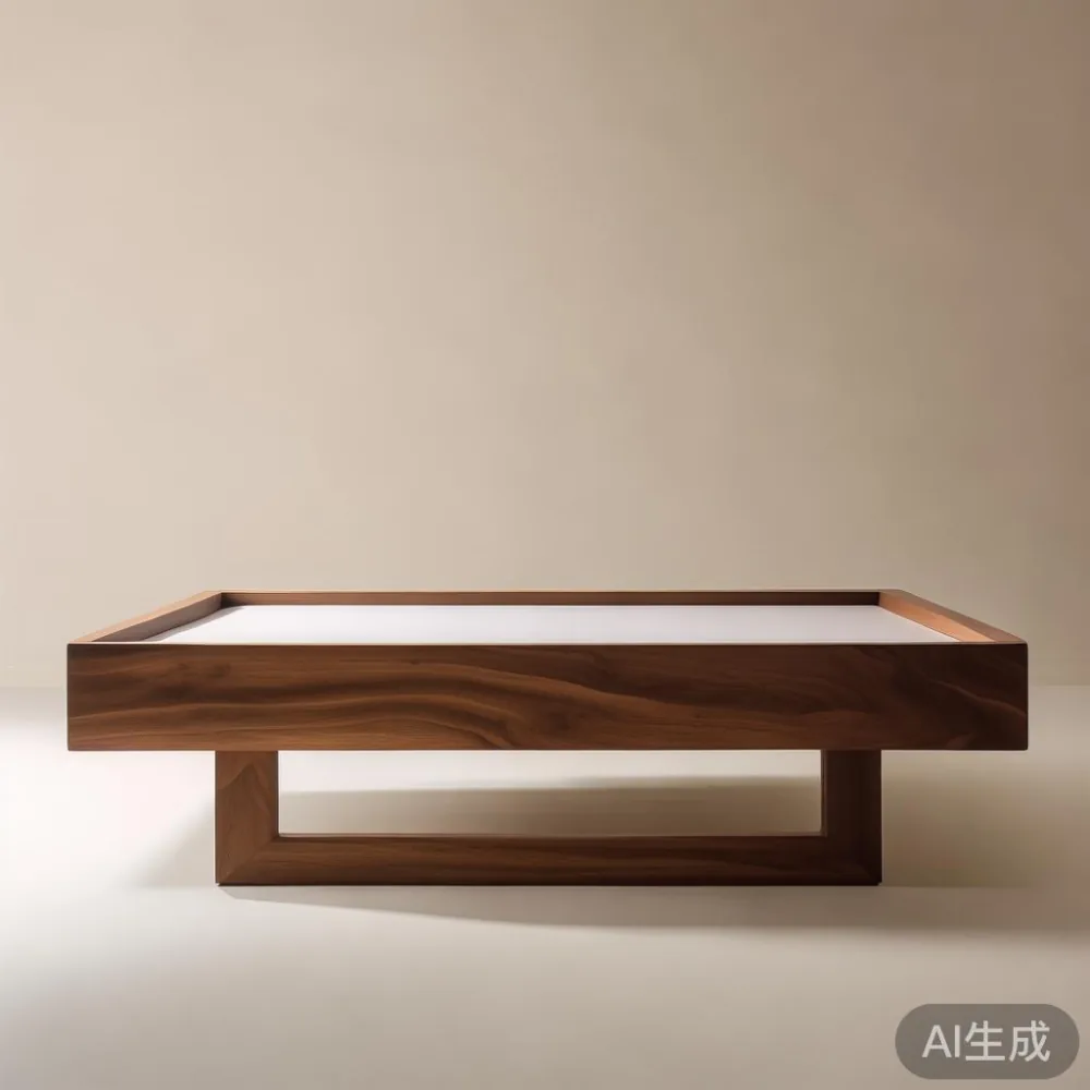 Sleek solid wood bed frame with minimalist design