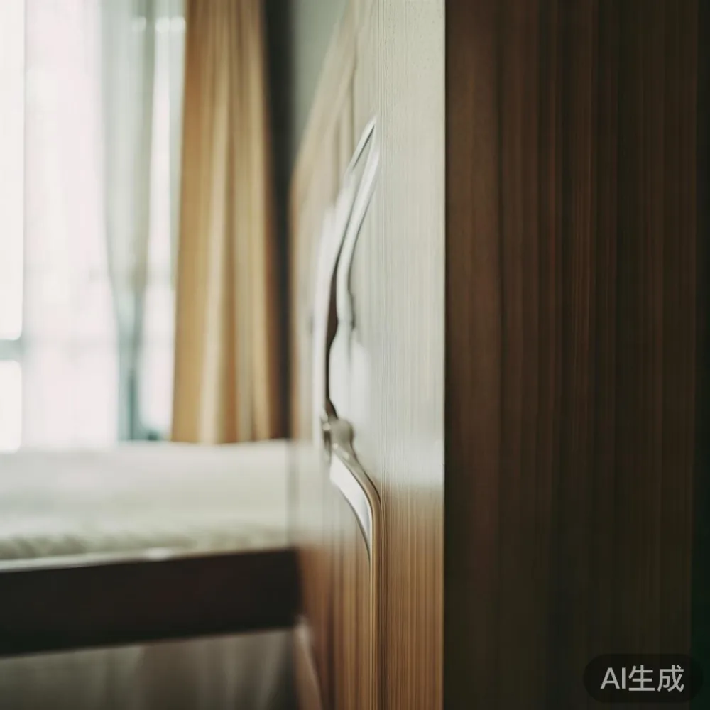 A mid-century modern style bed frame in a Singaporean condominium bedroom