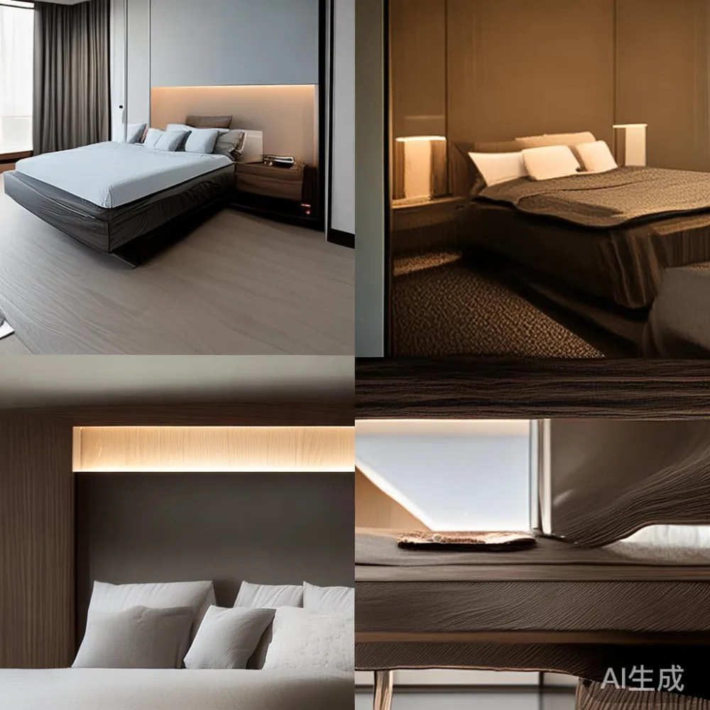 custom bed frame with built-in lighting in Singapore condo