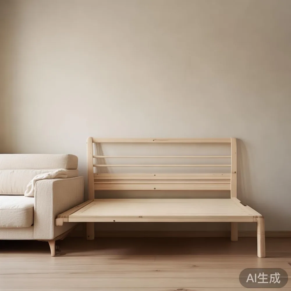 Bed Frame SG Styling Guide: Making a Compact HDB Feel Open, Not Crowde — staged against a plain wall with a linen sofa ne