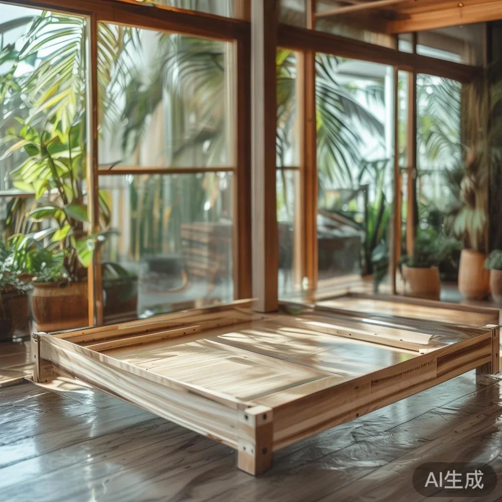 Caring for a Lacquered Bed Frame SG Surface in a Tropical Climate — detail of the base and leg construction on a bed