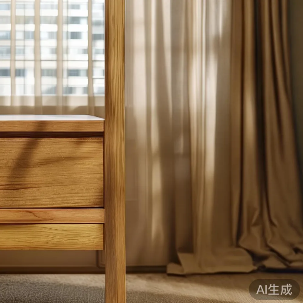 Caring for Lacquered Solid Wood Furniture in a Tropical Home: A Singap — in a sunlit Singapore HDB living room, morning l