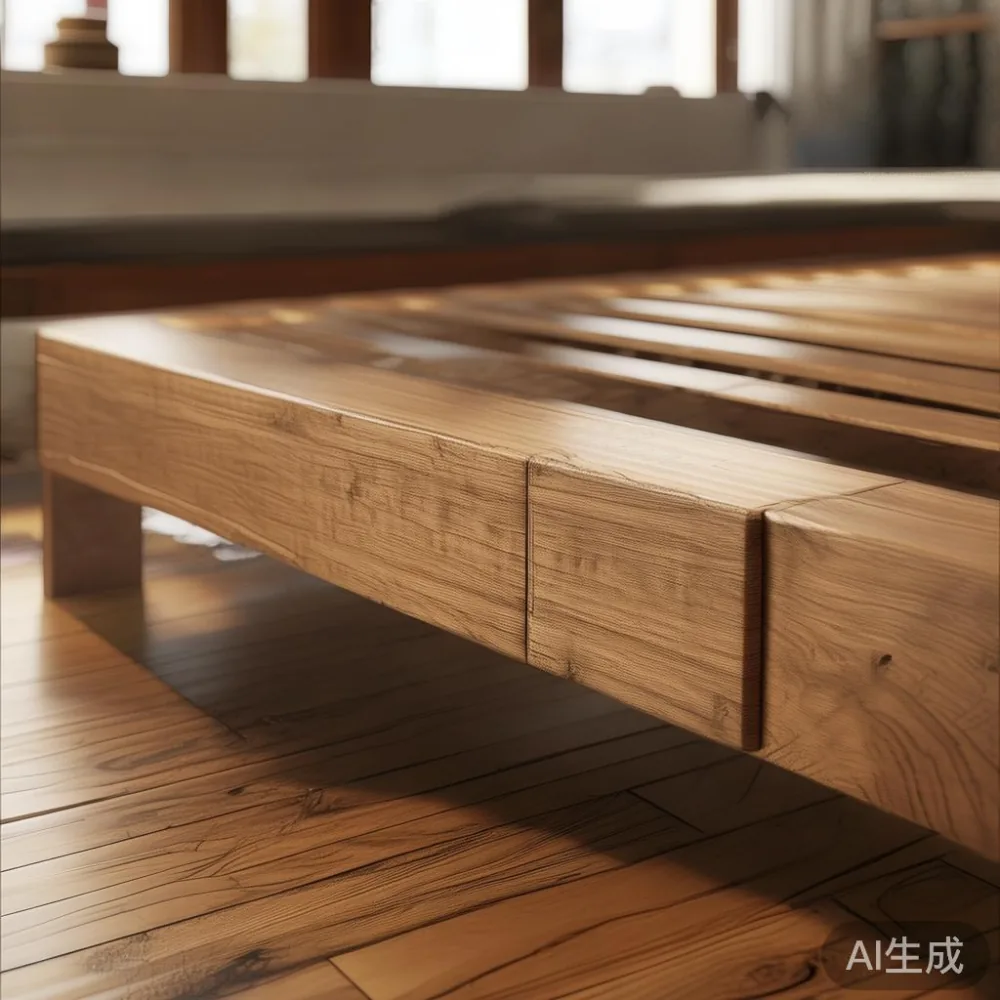 Delivery and Assembly Realities When Buying a Bed Frame SG (and the Re — close-up of the grain and joinery detail, shallo