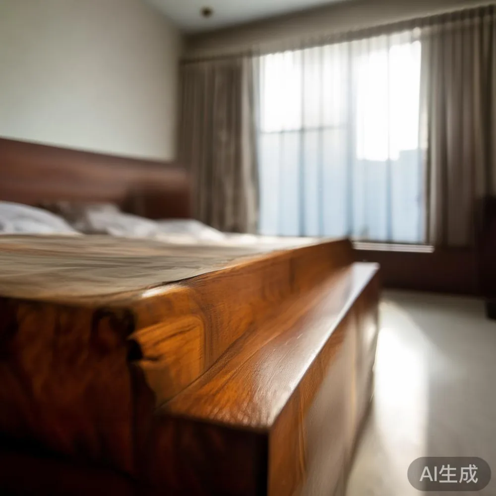 The Singapore Climate and Your Solid Wood Bed Frame: What Every Homeow — in a sunlit Singapore HDB living room, morning l