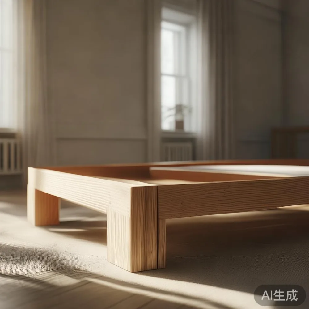 How to Match Furniture to a Warm Minimal Interior (Without Losing the  — detail of the base and leg construction on a bed