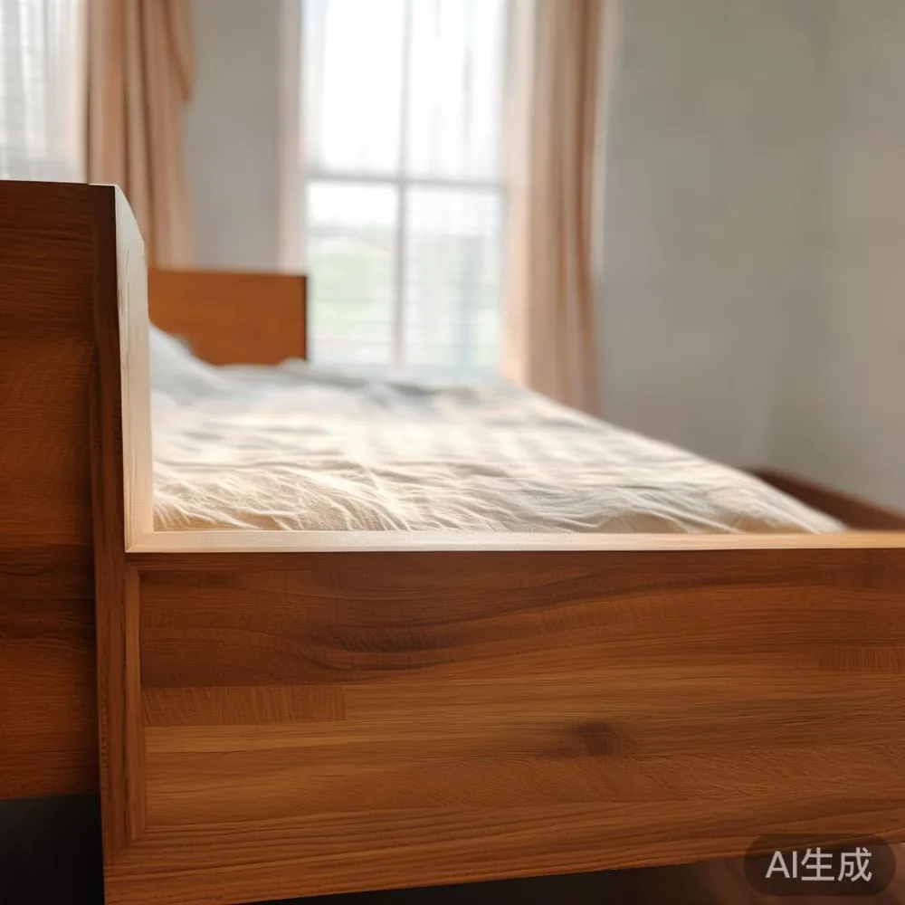 Veneer vs Solid Wood Bed Frame SG: A Real 5-Year Cost Comparison — in a sunlit Singapore HDB living room, morning l